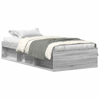 Estructura De Cama Gris Sonoma 90x190 Cm Vidaxl