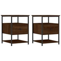 mesitas noche 2 uds madera ingenieria marron roble 40x42x56 cm vidaxl