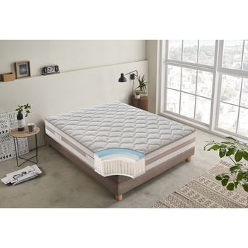 Colchón 135x190 De Muelles Ensacados - Espuma Viscoelástico - Viscogel - Altura 26 Cm