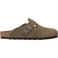 birkenstock zuecos boston soft dark tea tonal para mujer