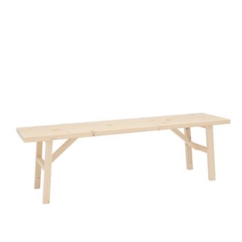 Banco de madera maciza natural 150x45cm
