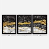 cuadro decorativo enmarcado 3sc43 multicolor 35x45 cm 3 piezas