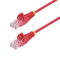 cable de red ethernet cat6 delgado startechcom rojo 05 m sin enganches poe 100w