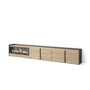 Mueble Tv, Televisión, Muebles De Salón, Almacenaje, 315x50x35 Cm, Para Tv Hasta 80