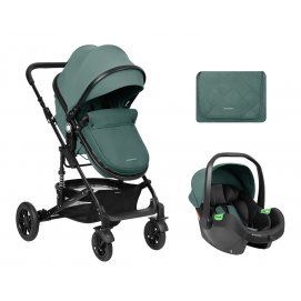 Carrito de bebé Kikkaboo 3 en 1 asiento transf. Amaia Menta