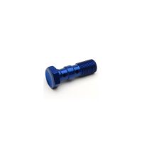 tornillo banjo m10x125 doble cabeza plana alu azul