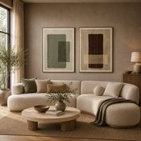 conjunto de 2 cuadros lienzo urban verde menta 90x4x120 cm