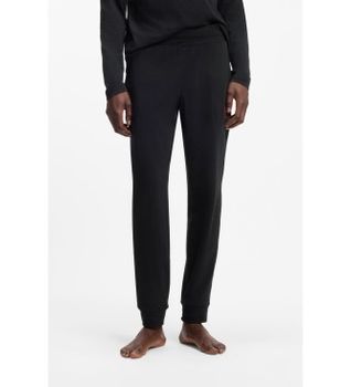 HUGO para hombre. 50525246 Pantalón de chándal en algodón elástico negro (S), Casual