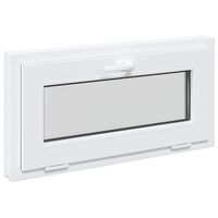 ventana de sotano risor 80 x 40 cm pvc y vidrio blanco vidaxl