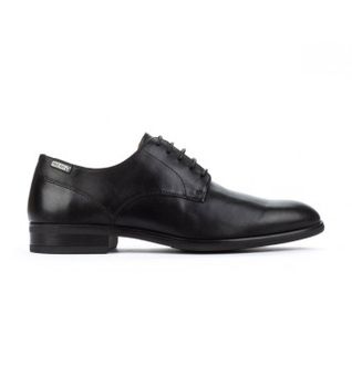 Pikolinos para hombre. M7J-4187XL Zapatos Bristol negro (49), Piel, Plano, Cordones, Casual