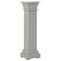 soporte plantas pilar cuadrado clasico gris 17x17x66 cm mdf vidaxl
