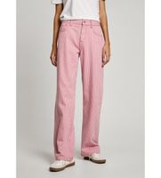pepe jeans para mujer pl204998 jeans en fit loose stripe rosa 2930 casual denim sostenible