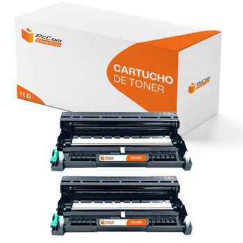 PcCom Essential Brother DR3300 Tambor Compatible Negro Pack 2