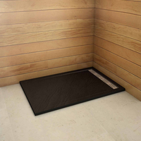 plato de ducha antideslizante 90x120x3cm gelcoatvalvula incluida aica