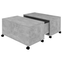 mesa de centro madera contrachapada gris hormigon 75x75x38 cm vidaxl