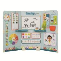 panel plegable educativo smoby school con pizarra y tarjetas