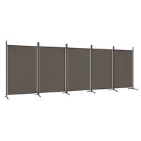 biombo divisor de 5 paneles de tela gris antracita 433x180 cm vidaxl