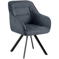 silla de comedor pettuli tela gris oscuro 64x57x89 cm clp
