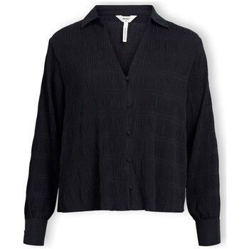 Object Blusa Stina Shirt L/S - Black para mujer