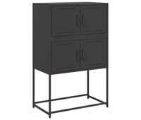 vidaxl aparador de acero negro 685x385x107 cm