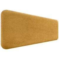 dhome cabecero tapizado en pana liso redondeado pana para pared acusticos cabeceros absorbentes cabezal cama dormitorio mostaza 140cm