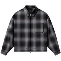 vans chaquetas larkspur zip plaid flannel shirt para hombre