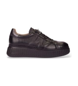 Wonders para mujer. A-5201_5743_5890 Zapatillas de Piel Xfly 01 Negro (39), Plano, Cordones, Casual