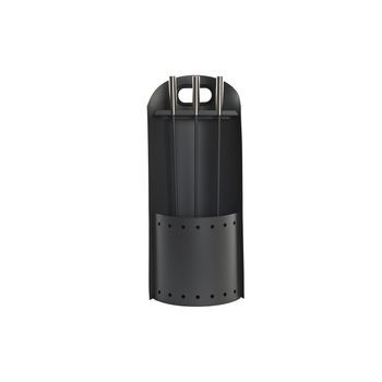 Chimenea Set 3 Acero Inox 11x2x51 Negro