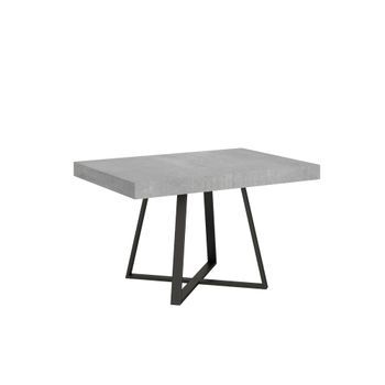 Mesa Extensible 90x130/390 Cm Abbraccio Cemento Patas Antracita