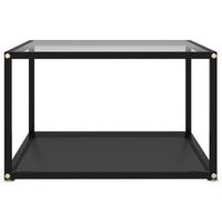 mesa de centro 60x60x35 cm vidrio y acero con recubrimiento en polvo - transparente