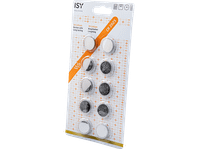 pilas de boton- isy iba-3025 pack 10 pilas boton litio plata