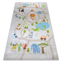 alfombra lavable bambino 50230 zoo calles para ninos antideslizante  140x200 cm