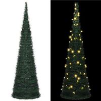 arbol de navidad emergente preiluminado con luces verde 210 cm vidaxl