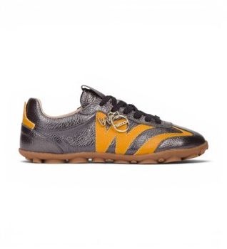 Wonders para mujer. AP-2105 Zapatillas de Piel Nysa 05 gris (41), Plano, Cordones, Casual