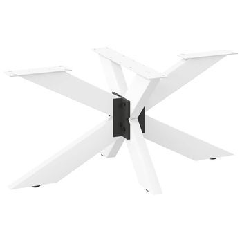 Pata Para Mesa De Centro Con Forma De Araña, Color Blanco, 98 X 58 X (42-43) Cm, Acero Vidaxl