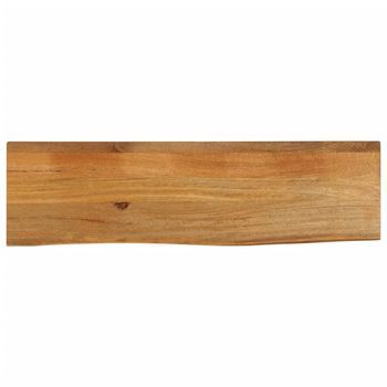 Tablero De Mesa Borde Natural Madera Maciza Mango 120x20x2,5 Cm Vidaxl