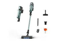 aspirador escoba - rowenta x-force 880 rh1833 250 w 100 aw 45 min autonomia 044 l ligera 13 kg limpieza 4 en 1 verde gris