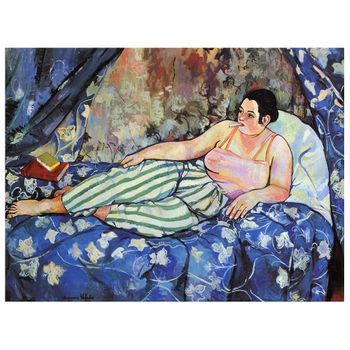 Legendarte - Cuadro Lienzo, Impresión Digital - Habitación Azul - Suzanne Valadon - Decoración Pared Cm. 80x100
