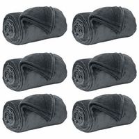 mantitas de sofa 6 uds gris oscuro 150 x 200 cm 468 kg lana vidaxl