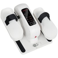 sportnow pedalier de apartamento eliptico de escritorio pantalla lcd mando a distancia y 12 velocidades ajustables 45 x 42 x 26 cm blanco