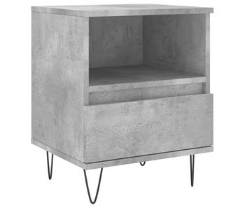 Vidaxl mesita de noche madera de ingeniería gris hormigón 40x35x50 cm