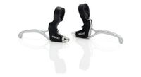 par de manetas de freno de disco mecanicas xlc bl v02 negro plata