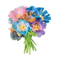 kit de manualidades smoby flower market 16 flores de tela multicolor 95 piezas