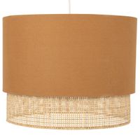 lampara de techo tambor doble ocre y beige