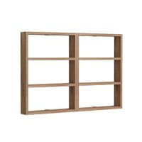 estanteria de pared con 6 baldas h60 cm - efecto