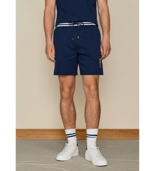 Hackett London para hombre. HM5800144 Pantalón corto de felpa marino (XXL), Casual, Algodón