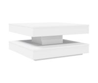 mesa de cafe - mesa de centro giratoria 360 grados blanco 70x70x345 cm