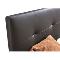 cabecero de cama tapizado 180 cm  negro  tela de polipiel liso  directo al suelo sin agujeros  descansin