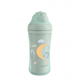 Vasito de PP con pajita de silicona 220ml Moony me Menta