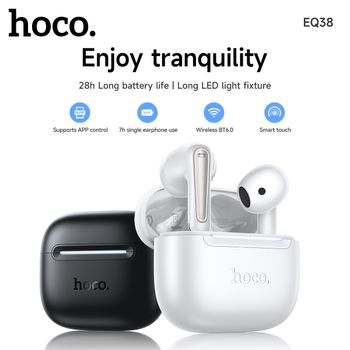 Auriculares Bluetooth HOCO EQ38, auriculares inalámbricos semi intrauditivos, auriculares estéreo, auriculares deportivos con micrófono para Samsung IPhone